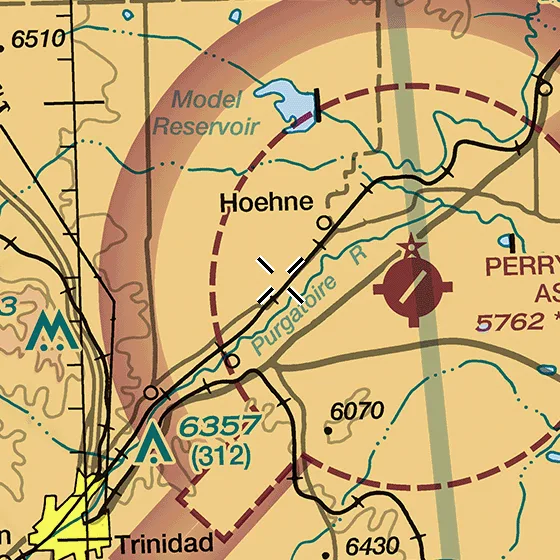 Excerpt of the FAA Denver sectional chart for question 2
